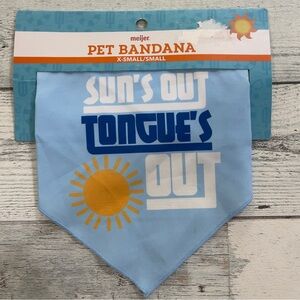 Suns Out Tongue’s Out Dog Bandana XS/S NEW